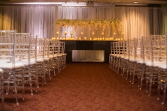 Silver and Yellow Ceremony in Atrium